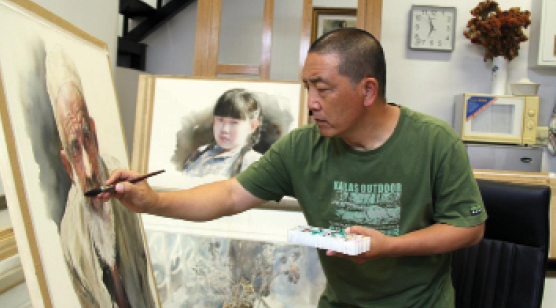 Chinese watercolorist Zhinan Jiang