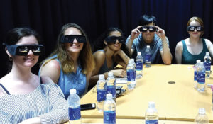 SUNY Oswego Students with virtual reality glasses