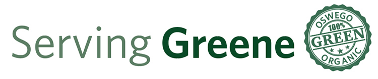 Serving Greene with 100% Green logo 