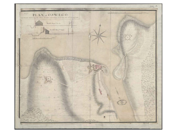 Map of three forts in Oswego