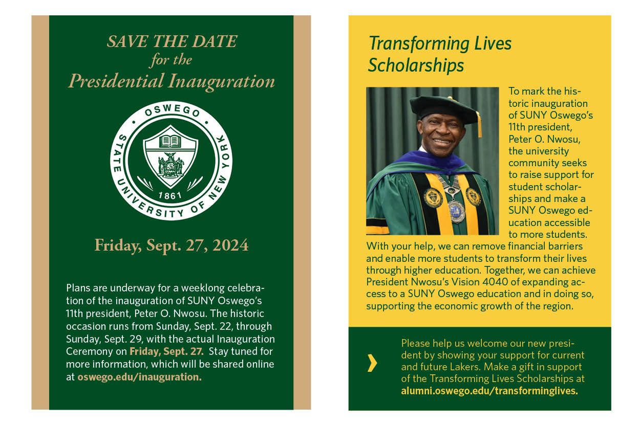 Save the Date for President Nwosu's Inaugeration and Transforming Lives Campaign