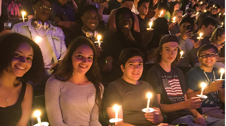 Students Celebrate Welcoming Torchlight