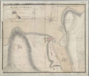 Map of three forts in Oswego
