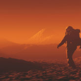 Featured astronaut walking on mars