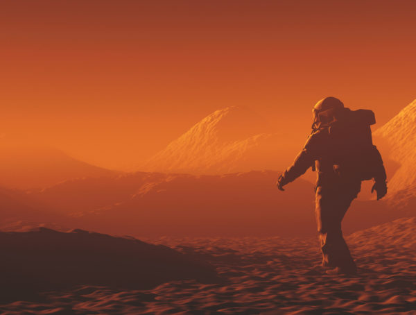 Featured astronaut walking on mars